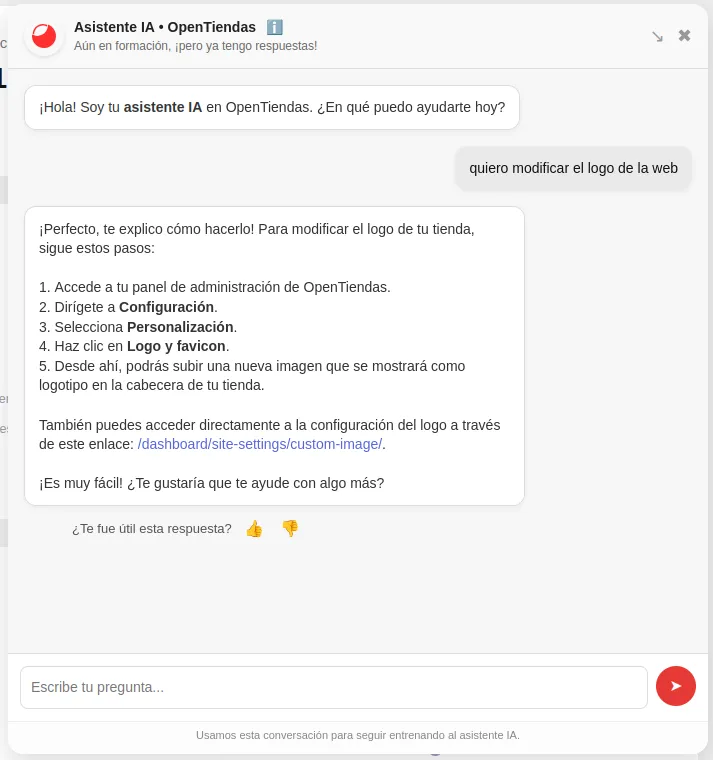 Nuevo asistente inteligente con IA en tu backoffice