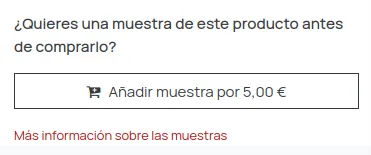 Muestras de producto (Nueva opción)