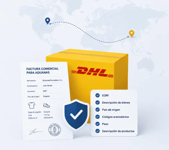 Envíos internacionales con aduanas desde DHL