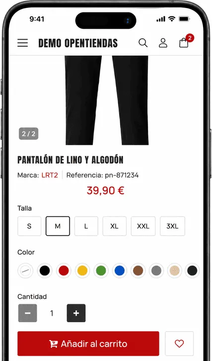 Nueva presentación en botones para productos con variedades