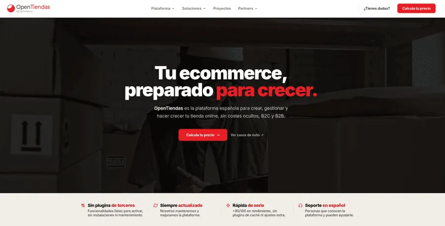 Nueva web de OpenTiendas